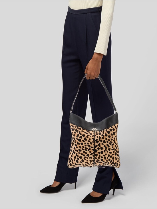 Tory Burch Handbags - NWT Tory Burch Leopard-Print Shoulder Bag in Black and Brown